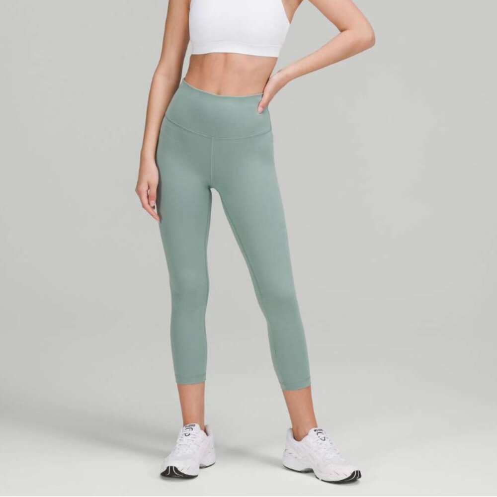 Lululemon - Wunder Train High-Rise Crop 23" Leggings (Misty Glade, Size 6)